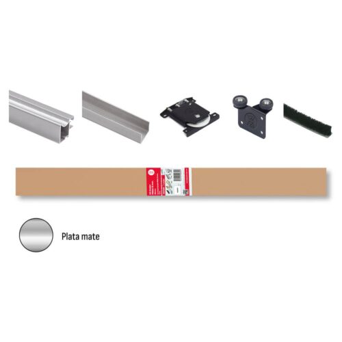 KIT TIRADORES PRIMA 16mm CANAL PLATA 2.60