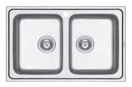 Fregadero ALEA 2 senos cuadrado